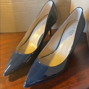 2x Host Pick |Ralph Lauren Navy Blue High Pumps